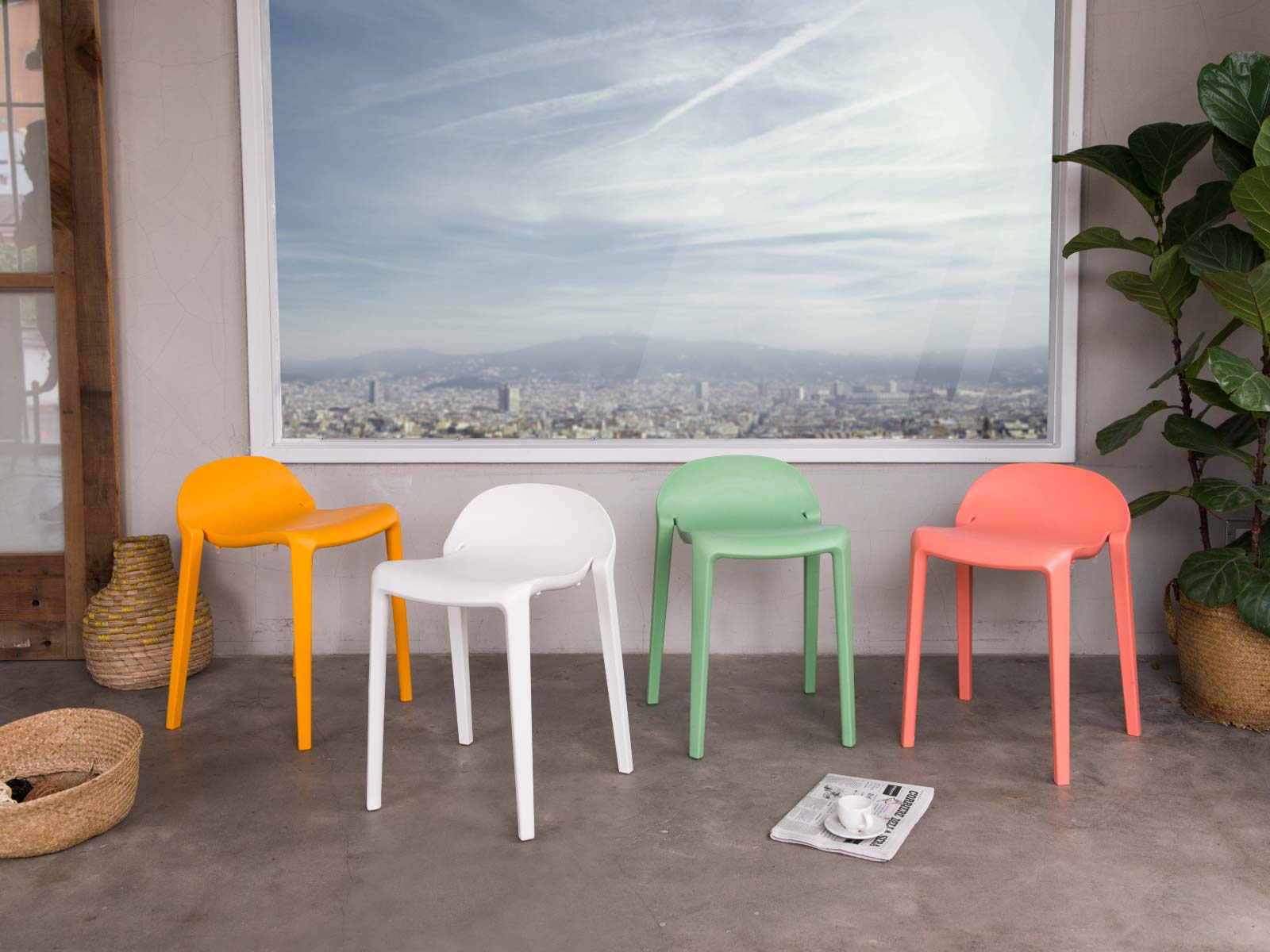 7057A-PT2 Joyous 等待椅 - Lagoon 創意家具&生活家電 戶外家具的專家，顏色繽紛富設計感的P.P.塑料家具