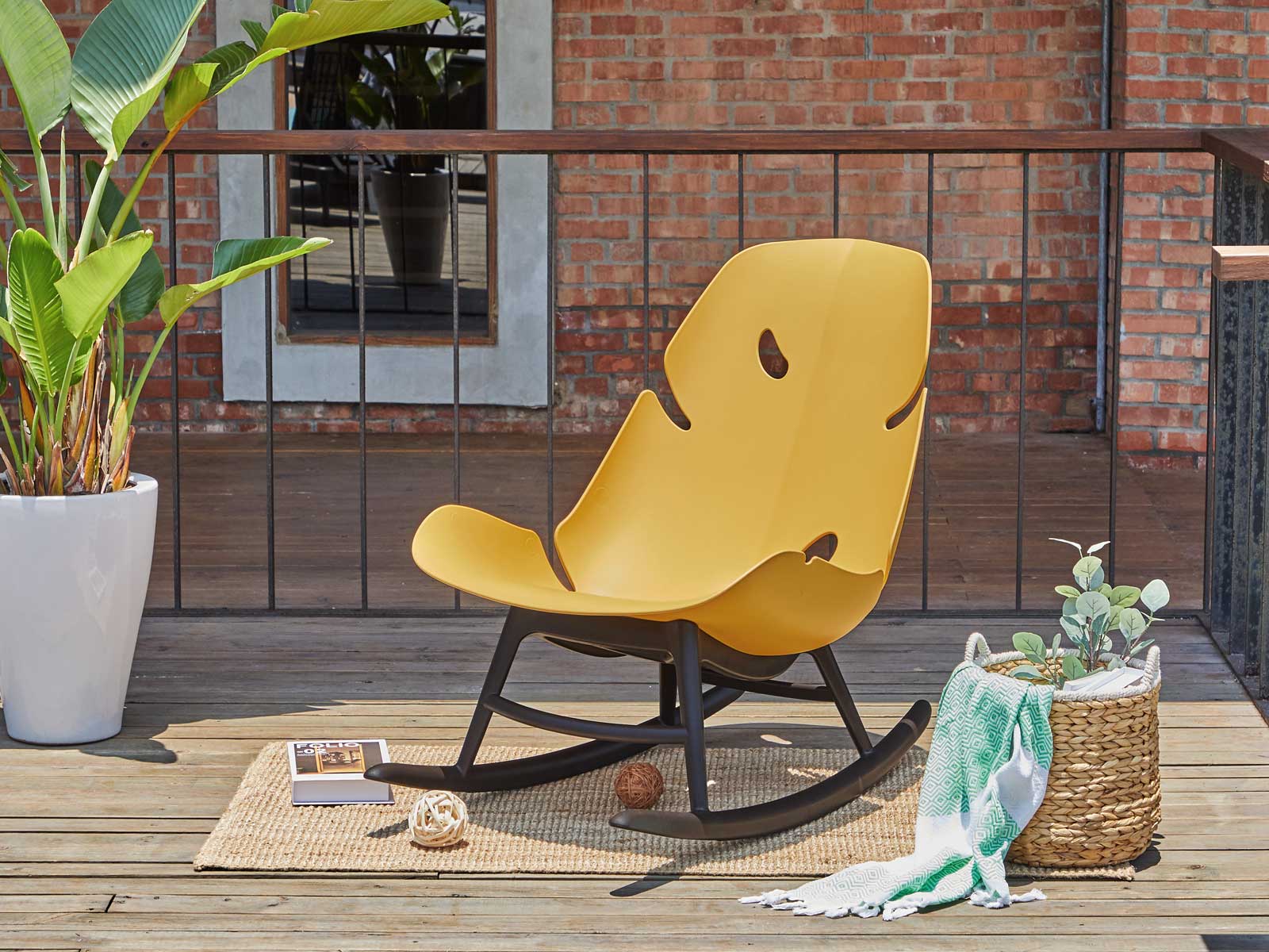 7066OR-PT1 Monstera Rocking Chair(Outdoor) - Lagoon Design Furniture