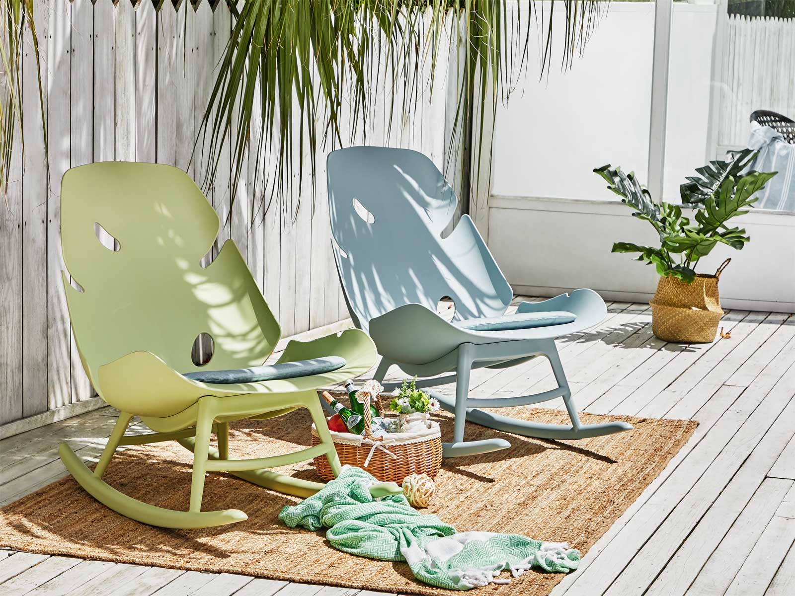 7066OR-PT2 Monstera Rocking Chair(Outdoor) - Lagoon Design Furniture